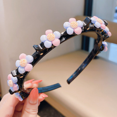 Сладка лента за коса с цветя за момичета Детска щипка за коса Ръчно изработени ягодови ленти за коса Подаръци за рожден ден Шапки Лента за глава Аксесоари за коса