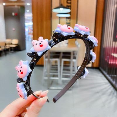 Сладка лента за коса с цветя за момичета Детска щипка за коса Ръчно изработени ягодови ленти за коса Подаръци за рожден ден Шапки Лента за глава Аксесоари за коса