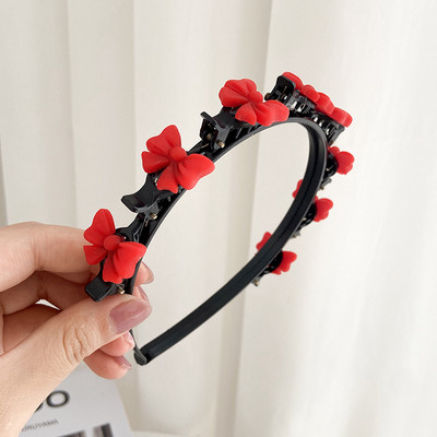 Сладка лента за коса с цветя за момичета Детска щипка за коса Ръчно изработени ягодови ленти за коса Подаръци за рожден ден Шапки Лента за глава Аксесоари за коса