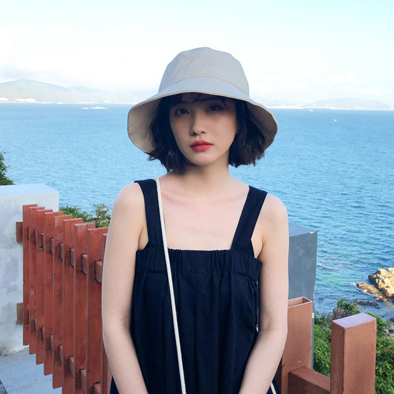Ljetni šešir za žene velikog širokog oboda, mekani pamučni šeširi za sunčanje, jednobojni šeširi za sunčanje, prijenosna sklopiva panama kapa, ženske kape