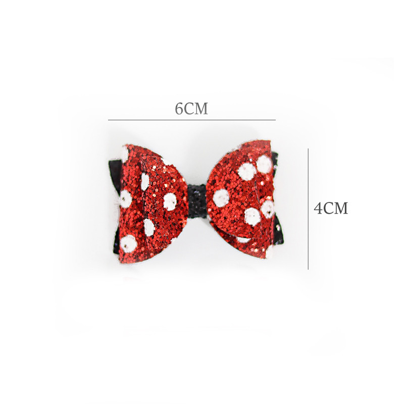 2 KOM 2,3 inča Slatke šljokice Mickey Minnie Mašnice za djevojčice Štipice za kosu Mini sjajne hvataljke za kosu Svjetlucave ukosnice Boutique Dodaci za pokrivala za glavu
