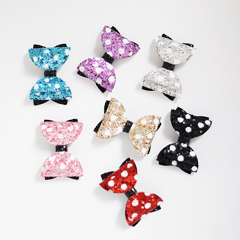 2 KOM 2,3 inča Slatke šljokice Mickey Minnie Mašnice za djevojčice Štipice za kosu Mini sjajne hvataljke za kosu Svjetlucave ukosnice Boutique Dodaci za pokrivala za glavu