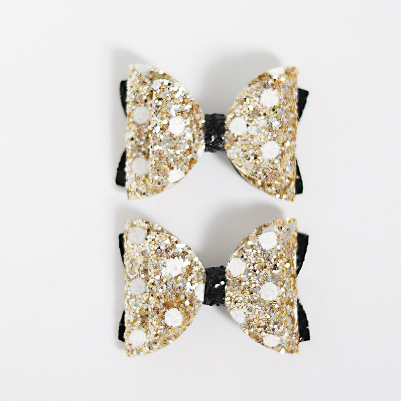 2 KOM 2,3 inča Slatke šljokice Mickey Minnie Mašnice za djevojčice Štipice za kosu Mini sjajne hvataljke za kosu Svjetlucave ukosnice Boutique Dodaci za pokrivala za glavu