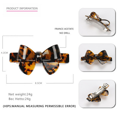 Mielos saldainių spalvos didelio ir mažo dydžio lankelių plaukų segtukai 7 spalvų prancūziško acetato mergaičių plaukų segtukai