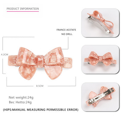 Mielos saldainių spalvos didelio ir mažo dydžio lankelių plaukų segtukai 7 spalvų prancūziško acetato mergaičių plaukų segtukai