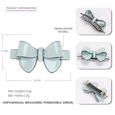 Mielos saldainių spalvos didelio ir mažo dydžio lankelių plaukų segtukai 7 spalvų prancūziško acetato mergaičių plaukų segtukai