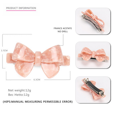 Mielos saldainių spalvos didelio ir mažo dydžio lankelių plaukų segtukai 7 spalvų prancūziško acetato mergaičių plaukų segtukai