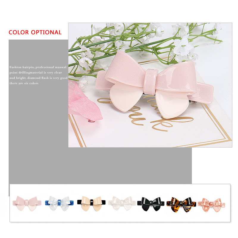 Mielos saldainių spalvos didelio ir mažo dydžio lankelių plaukų segtukai 7 spalvų prancūziško acetato mergaičių plaukų segtukai