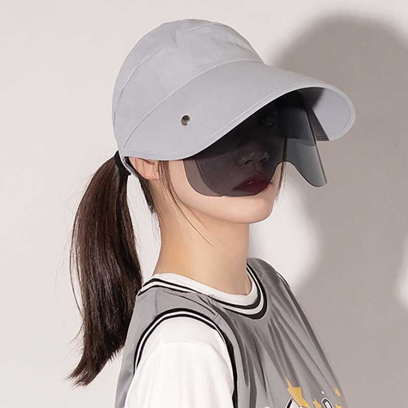 Dizajn brenda Ženski prazan cilindar s naočalama Puni šešir širokog oboda Ljetni šešir za biciklizam na otvorenom Podesivi obični šešir za sunčanje