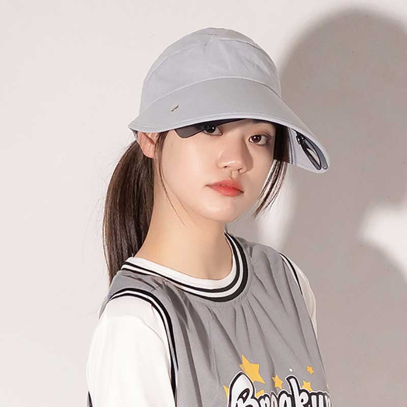 Dizajn brenda Ženski prazan cilindar s naočalama Puni šešir širokog oboda Ljetni šešir za biciklizam na otvorenom Podesivi obični šešir za sunčanje