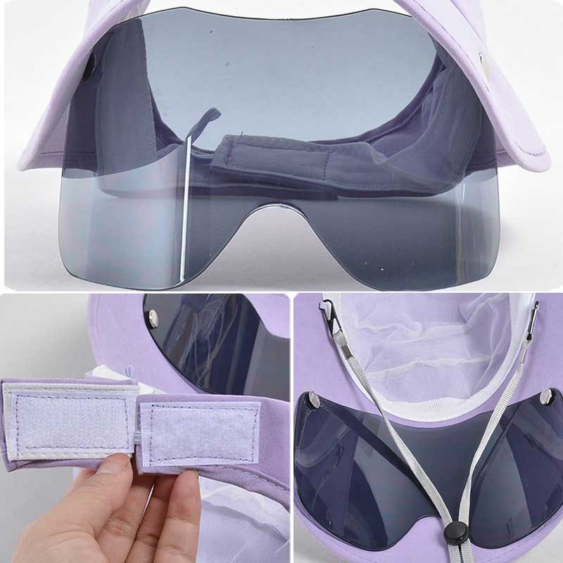 Dizajn brenda Ženski prazan cilindar s naočalama Puni šešir širokog oboda Ljetni šešir za biciklizam na otvorenom Podesivi obični šešir za sunčanje