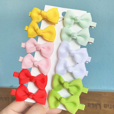 12 vienetų / partijoje Solid Grosgrain Ribbon MiNi Plaukų lankeliai Plaukų segtukai Vaikams Mieli Mergaičių plaukų segtukai Nauji galvos apdangalai Vaikiški Plaukų Priedai