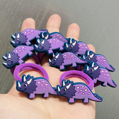 10kom/set dodaci za kosu s crtanim dinosaurusima, dječje gumice, gumice za kosu, elastične trake za kosu, traka za kosu, ukrasi, kravate