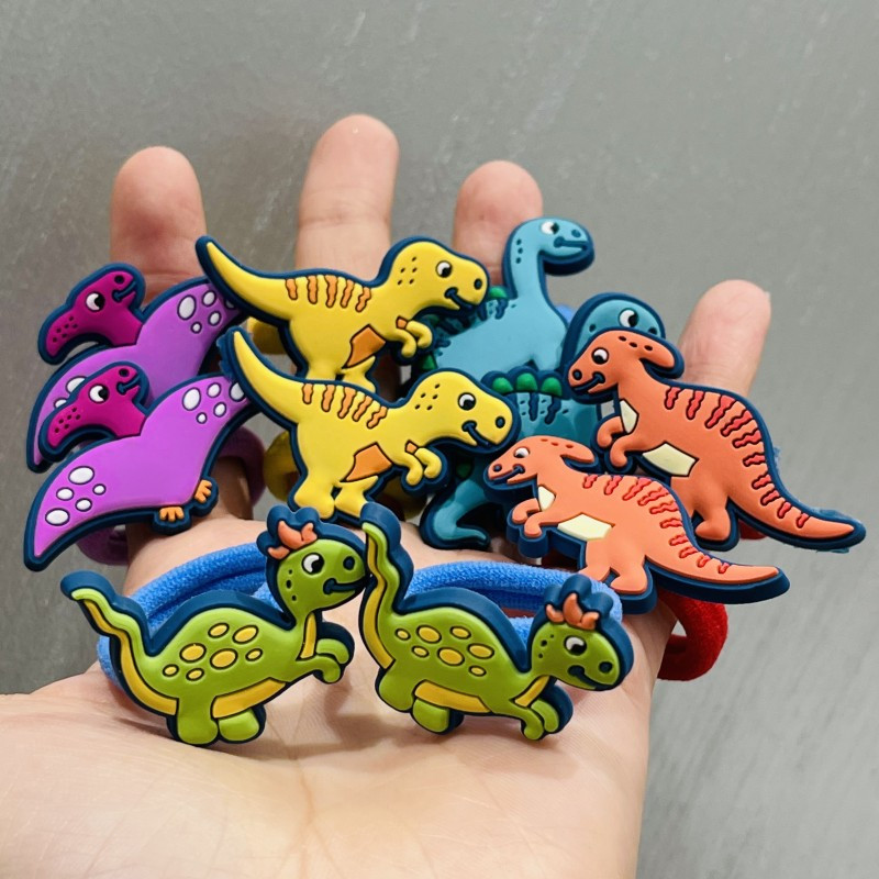 10kom/set dodaci za kosu s crtanim dinosaurusima, dječje gumice, gumice za kosu, elastične trake za kosu, traka za kosu, ukrasi, kravate