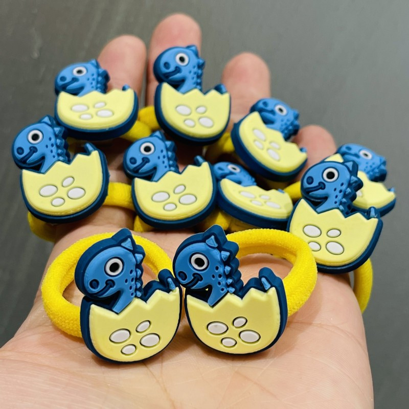 10kom/set dodaci za kosu s crtanim dinosaurusima, dječje gumice, gumice za kosu, elastične trake za kosu, traka za kosu, ukrasi, kravate