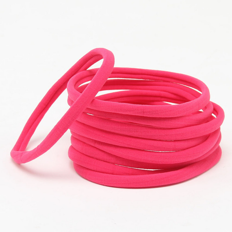 10 ks/sada dievčatká a chlapčekov, spandexové nylonové čelenky pre deti, úzke, veľmi elastické, nefarbiace, nylonové, elastické, čelenky