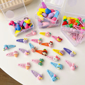 10 kom/kutija Nove djevojčice Slatke akrilne crtane ukrase s cvijećem i voćem Koje za kosu, ljupke ukosnice, dječji dodaci za kosu