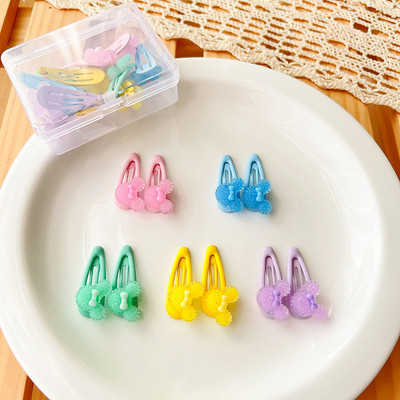 10 kom/kutija Nove djevojčice Slatke akrilne crtane ukrase s cvijećem i voćem Koje za kosu, ljupke ukosnice, dječji dodaci za kosu