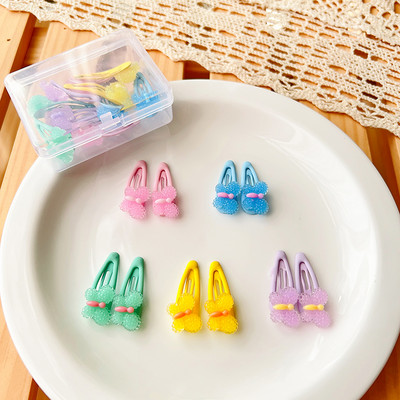 10 kom/kutija Nove djevojčice Slatke akrilne crtane ukrase s cvijećem i voćem Koje za kosu, ljupke ukosnice, dječji dodaci za kosu