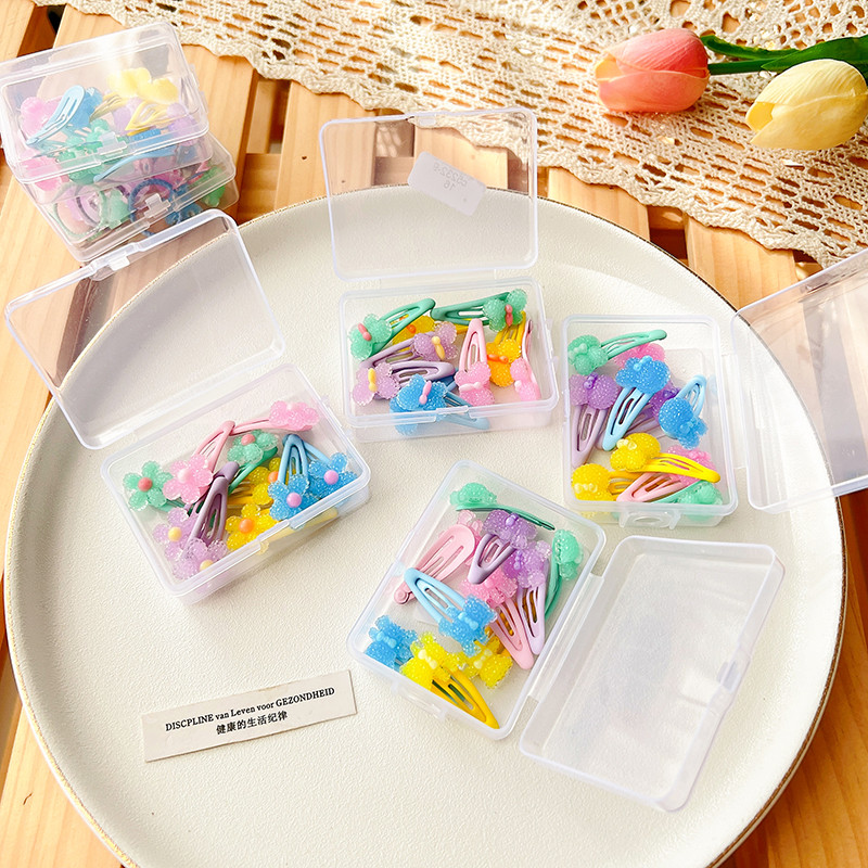 10 kom/kutija Nove djevojčice Slatke akrilne crtane ukrase s cvijećem i voćem Koje za kosu, ljupke ukosnice, dječji dodaci za kosu