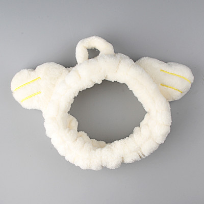 Módna plyšová čelenka do vlasov, roztomilá žabia plyšová loptička, broskyňová, vianočné parohy, dievčenská elastická čelenka, dámske umývanie tváre, vlasové doplnky