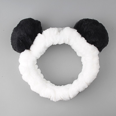 Módna plyšová čelenka do vlasov, roztomilá žabia plyšová loptička, broskyňová, vianočné parohy, dievčenská elastická čelenka, dámske umývanie tváre, vlasové doplnky