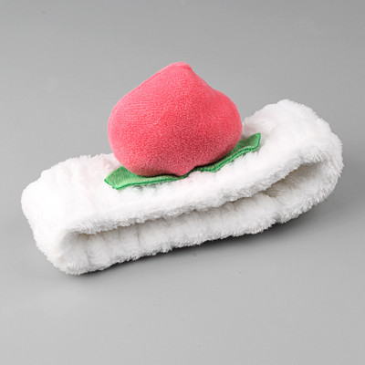 Módna plyšová čelenka do vlasov, roztomilá žabia plyšová loptička, broskyňová, vianočné parohy, dievčenská elastická čelenka, dámske umývanie tváre, vlasové doplnky