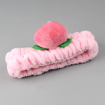 Módna plyšová čelenka do vlasov, roztomilá žabia plyšová loptička, broskyňová, vianočné parohy, dievčenská elastická čelenka, dámske umývanie tváre, vlasové doplnky