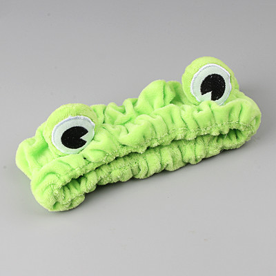 Módna plyšová čelenka do vlasov, roztomilá žabia plyšová loptička, broskyňová, vianočné parohy, dievčenská elastická čelenka, dámske umývanie tváre, vlasové doplnky