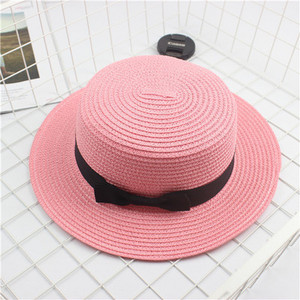 Novi ljetni ženski šešir za nautičare za plažu Ženski ležerni panama šešir Ženska vrpca Klasična mašna Ravni šešir od sunca Ženski Fedora šešir Putovanje