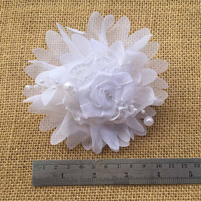 2gab Bleum Home Kid Gudrs lielas mežģīnes Roku darbs balti mežģīņu ziedi Matu sprādzes Prefekts matu sprādzes dāvanu komplekts bantes Matu aksesuāri Matu rokturis