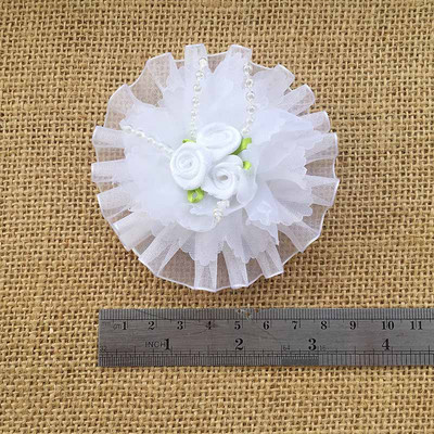 2gab Bleum Home Kid Gudrs lielas mežģīnes Roku darbs balti mežģīņu ziedi Matu sprādzes Prefekts matu sprādzes dāvanu komplekts bantes Matu aksesuāri Matu rokturis