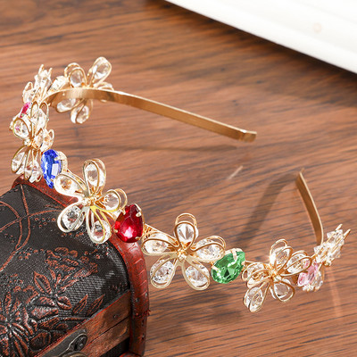 Haimeikang Strass Bezel Baroc Bandita pentru femei Cristal Bretele de păr Nouă modă din aliaj Cerce pentru păr Accesorii pentru păr