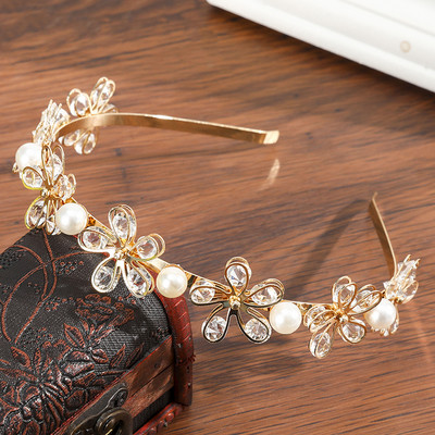 Haimeikang Strass Bezel Baroc Bandita pentru femei Cristal Bretele de păr Nouă modă din aliaj Cerce pentru păr Accesorii pentru păr