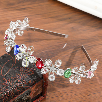 Haimeikang Strass Bezel Baroc Bandita pentru femei Cristal Bretele de păr Nouă modă din aliaj Cerce pentru păr Accesorii pentru păr