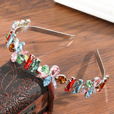 Haimeikang Strass Bezel Baroc Bandita pentru femei Cristal Bretele de păr Nouă modă din aliaj Cerce pentru păr Accesorii pentru păr