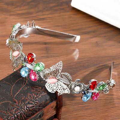 Haimeikang Strass Bezel Baroc Bandita pentru femei Cristal Bretele de păr Nouă modă din aliaj Cerce pentru păr Accesorii pentru păr