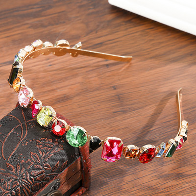 Haimeikang Strass Bezel Baroc Bandita pentru femei Cristal Bretele de păr Nouă modă din aliaj Cerce pentru păr Accesorii pentru păr