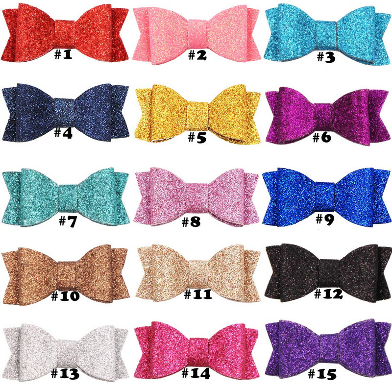 15 KOM Mašne za kosu za djevojčice, kopče, svjetlucave šljokice, mašne za kosu s aligator kopčama, dodaci za ukosnice za kosu, veleprodaja