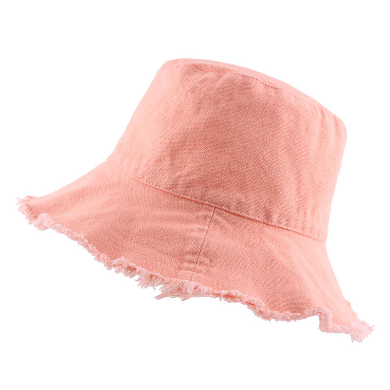 Pălării cu găleată din denim spălat cu ciucuri cu logo personalizat pentru femei, bumbac simplu, cu boruri late, pălărie pliabilă de pescar, șapcă Panama în aer liber, plajă