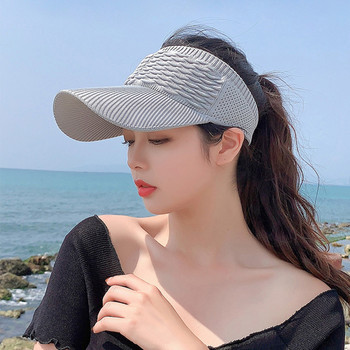 2022 New Women Hollow Out Knit Dome Bucket Καπέλο Πτυσσόμενο φαρδύ γείσο Καπέλα παραλίας Καλοκαιρινό καπέλο ηλίου Καπέλο μπέιζμπολ εξωτερικού χώρου