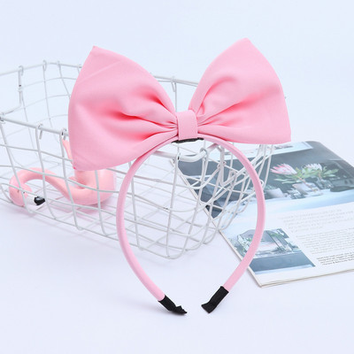 Oaoleer traka za kosu s crvenom mašnom Dječji dodaci za kosu Djevojčice Jednobojna traka za kosu s velikom mašnom od tkanine Mrežasta crvena gumica za kosu