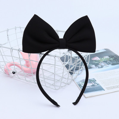 Oaoleer traka za kosu s crvenom mašnom Dječji dodaci za kosu Djevojčice Jednobojna traka za kosu s velikom mašnom od tkanine Mrežasta crvena gumica za kosu