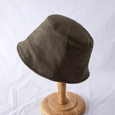 Φθινοπωρινό καπέλο σουέτ με κάδο γυναικείο καπέλο μόδας επίπεδη μπλούζα Παναμά Καπέλο μονόχρωμο ακανόνιστο γείσο Ψαρά Καπέλα εξωτερικού χώρου ταξιδιού Sunbonnet