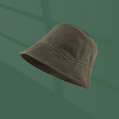 Φθινοπωρινό καπέλο σουέτ με κάδο γυναικείο καπέλο μόδας επίπεδη μπλούζα Παναμά Καπέλο μονόχρωμο ακανόνιστο γείσο Ψαρά Καπέλα εξωτερικού χώρου ταξιδιού Sunbonnet