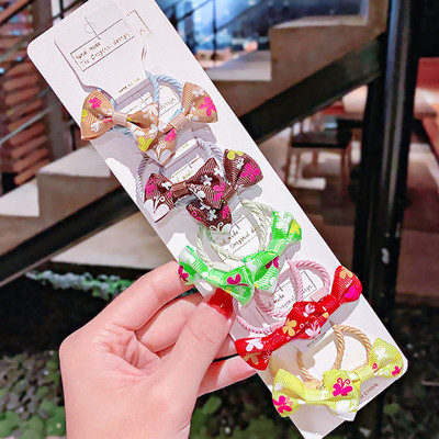 10 bucăți/set fete noi, drăguț, carouri, dungi, benzi de păr cu fundă mică, bentiță dulce pentru copii, benzi de cauciuc, accesorii de păr la modă