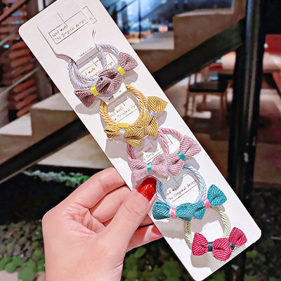 10 bucăți/set fete noi, drăguț, carouri, dungi, benzi de păr cu fundă mică, bentiță dulce pentru copii, benzi de cauciuc, accesorii de păr la modă