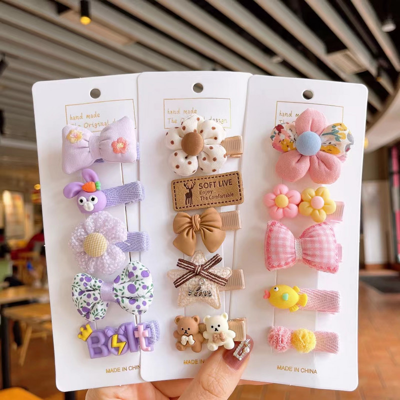 5pcs/Set Novi crtani cvijet Princess Ukosnice Žene Djevojke Ukosnice Igle Ukosnice Dodaci Djeca Djeca Ukosnice Pokrivala