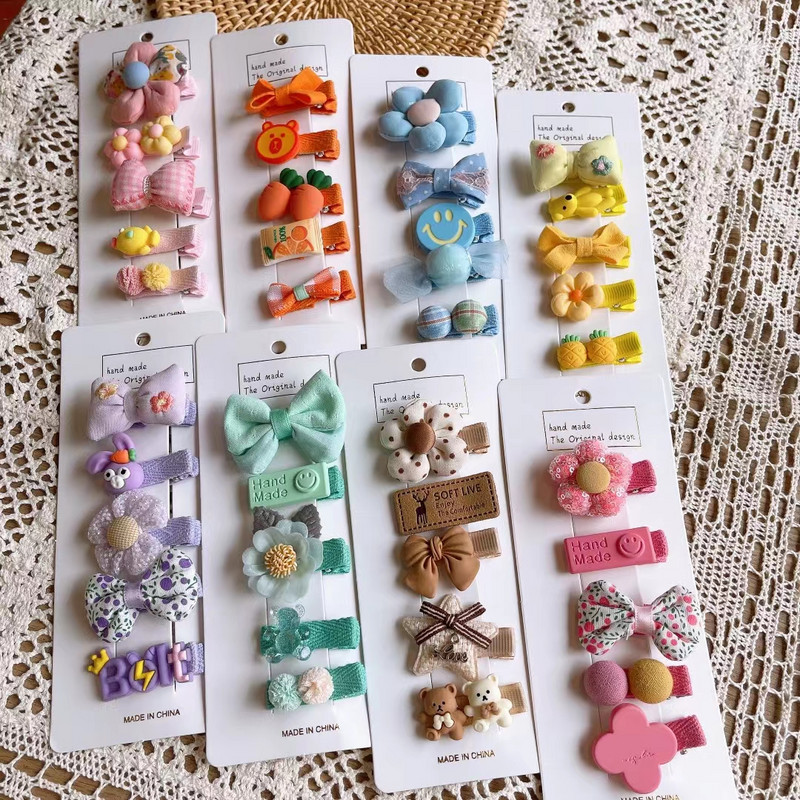 5pcs/Set Novi crtani cvijet Princess Ukosnice Žene Djevojke Ukosnice Igle Ukosnice Dodaci Djeca Djeca Ukosnice Pokrivala