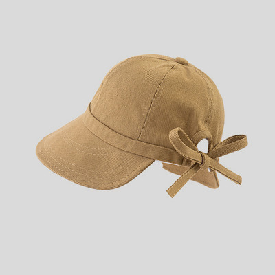 Proljeće ljeto Novi ženski šešir s kantom Jednobojne mašne Podesivi pamučni šeširi za sunčanje na otvorenom Sportske preklopne panama kape za plažu Ženske